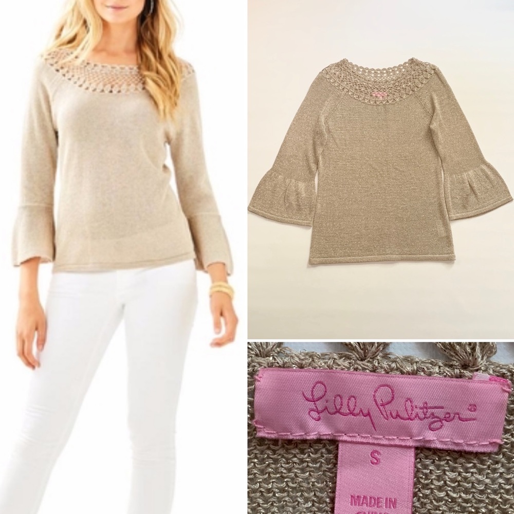 Lilly Pulitzer Barrington Beige Sweater size small in great condition